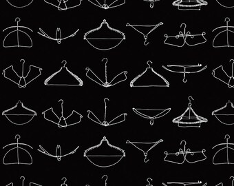 Press On  C15258-Black Wire Hangers   J. Wecker Frisch  Riley Blake Designs ***In Stock - Shipping Now****