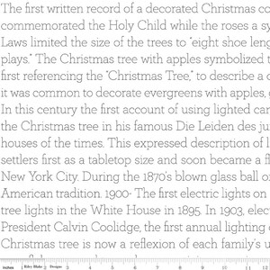 Classic Christmas  by J. Wecker Frisch 16291 White Writing  for  Riley Blake Designs **Just In ****
