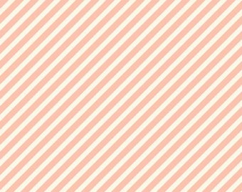 Riley Blake Marguerite  C2944 Pink DIscontinued  DIagonal Stripe