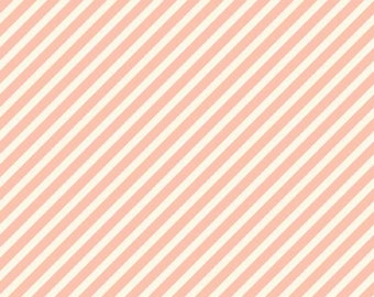 Riley Blake Marguerite  C2944 Pink DIscontinued  DIagonal Stripe