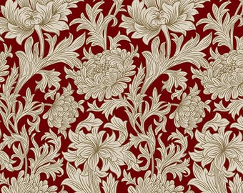 Chrysanthemum Tonal  - Crimson | The Oxford Collection PWMM080.CRIMSON F.   ree Spirit **Gorgeous Print****William Morris