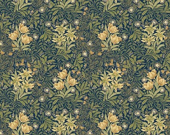 Morris  and Co. Emery Walker's House   BOWER     PWWM099 Navy  Free Spirit **Just Released****