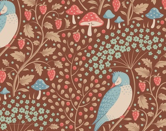 Tilda Hibernation Sleepybird Pecan - sold by the Half yard