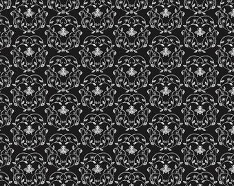Perennial By Jill FInley    C15424 Queen Vine Black.   Riley Blake