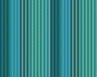 NEW Kaffe Stripes   WSGP001  Aqua  Caterpillar  Stripe  Sold by the Half Yard