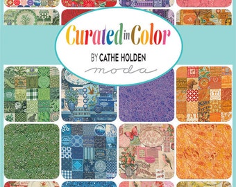 Curated in Color  FQ Bundle - Cathy Holden- Moda Fabrics - 28 Fat Quarters (18"X22") Free Shipping*** GORGEOUS PRINTS