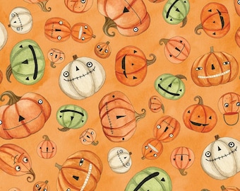 Riley Blake Halloween Whimsy Stripe   by Teresa Kogut  C11821  ORANGE   OOP