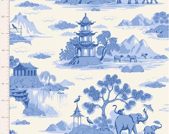 IN STOCK  Tilda Something Blue Cottonview Cream  Yardage by Tone Finnanger 100670 Ships June 1