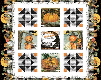 Barn Dance Quilt Kit   55.5" X 55.5"  by J. Wecker Frisch  - Pumpkin Patch   Riley Blake   ** In Stock and Shipping*****