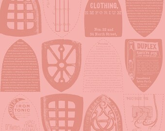 Press On  C15257-Pink Iron Plate   J. Wecker Frisch  Riley Blake Designs ***In Stock - Shipping Now****