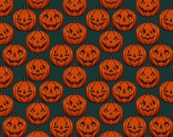 Mystic Moonlight  Pumpkin Grid  PWRH093.GREEN by Rachel Hauer. **Halloween***
