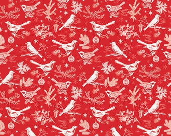 Riley Blake Peace on Earth  C13451 Red Birds