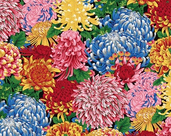 Kaffe Fassett Stash Hokusai's Mums    PWPJ107  Natural    Philip Jacobs