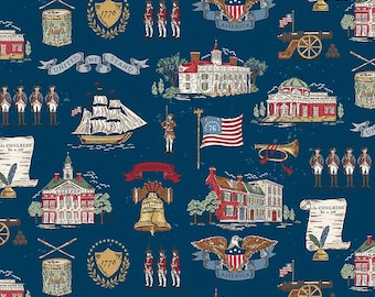 INDEPENDENCE.  C17330 Main Oxford Blue  Riley Blake Designs ***In Stock ****