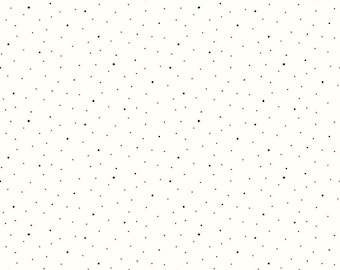 Dapple  Dot C645  White with Black Dots  for Riley Blake Great Basic for backgrounds
