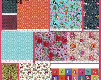 Language of Flowers - Odile Bailloeul  Bundle. FQ -Half Yd - Yard **Just Arrived ****