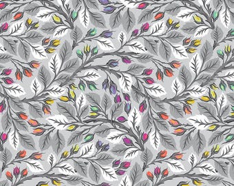 Best Buds Wideback (108 Inch) in Fog | Graywork | Tula Pink | Free Spirit   ***Sold by 1/2 yard ***