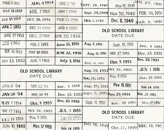 Old School by J Wecker Frisch Classmates  Library Cards   ***Just Released****