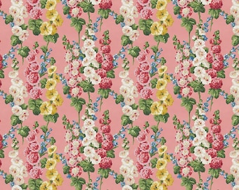 Sanderson Art of the Garden Hollyhocks Pink   Free Spirit *****LOVE this one.