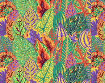 Kaffe Fassett Stash     PWPJ030.GOLDX  Coleus- Gold    Philip Jacobs