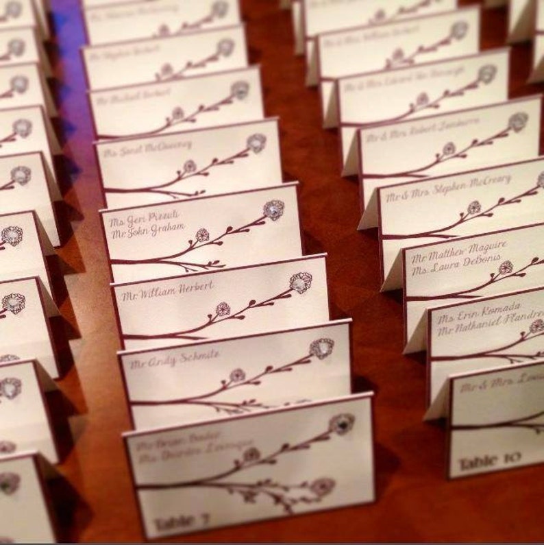 Wedding Escort Cards/Seating Cards Etsy