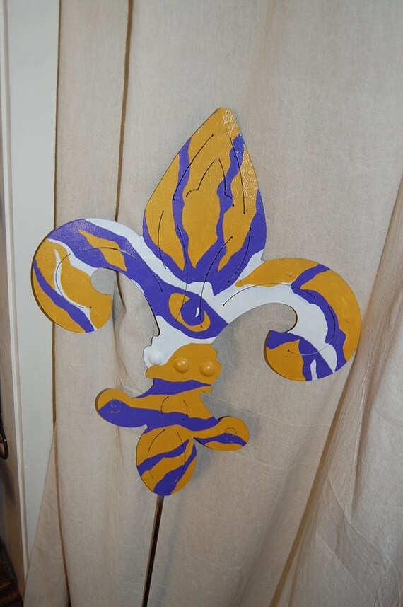Approx 3 Feet Tall Metal Fleur De Lis Yard Stake With Etsy