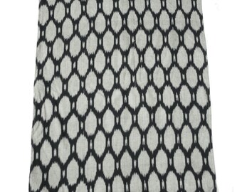 Black Oval Cotton Ikat Tea Towel