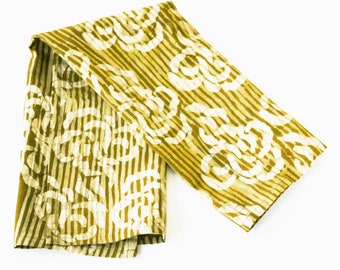 Maize Gold Sea Swirls Cotton Tea Towel