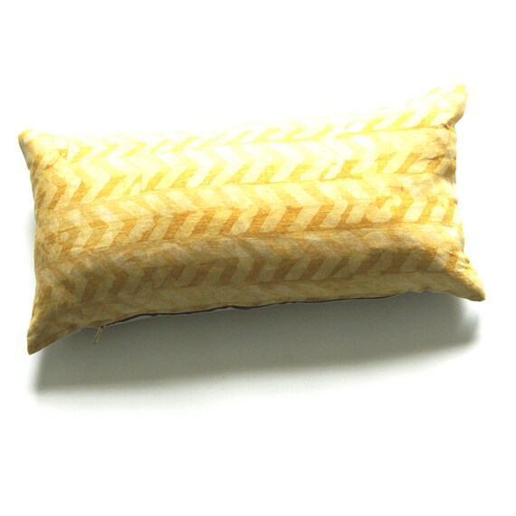 Gold Chevron Pillow Cover Maize Yellow Chevron Batik Etsy