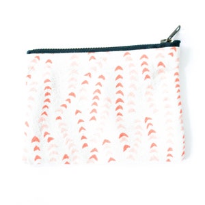 Orange Pink Succulent Vine Small Zipper Pouch