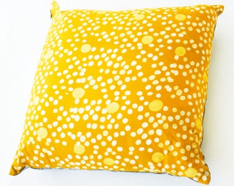 Maize Gold Coral Dot Square Pillow 22 x 22