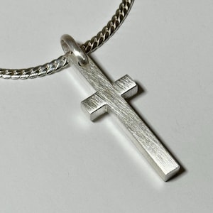 Sterling Silver Cross Necklace: Minimalist Christian Pendant