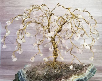 Custom Willow Gemstone Tree Weeping Memorial Tree Art, Birthstone Tree for Mom, Special Anniversary Gift, Wire Tree, Family Tree Gift