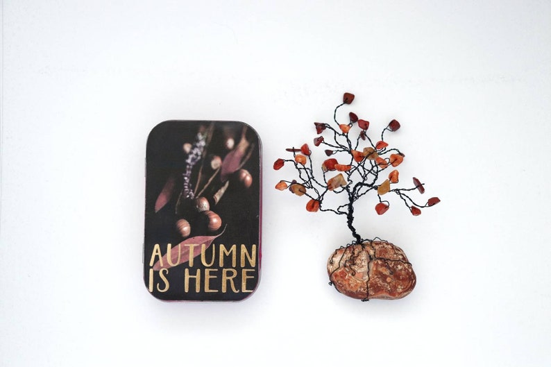 Gem Tree Tin Fall Decorations Autumn Tree Decor Cute Desk Etsy