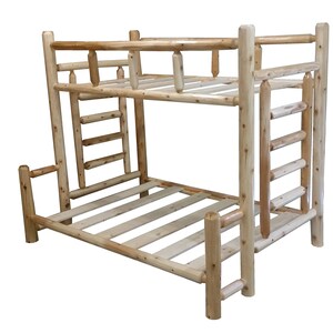 Rustic Cedar Log Bunk Bed -Bare Wood