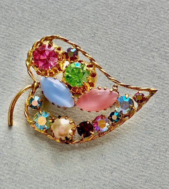 Made in Austria Multi-Coloured Stones & Faux Pear… - image 1
