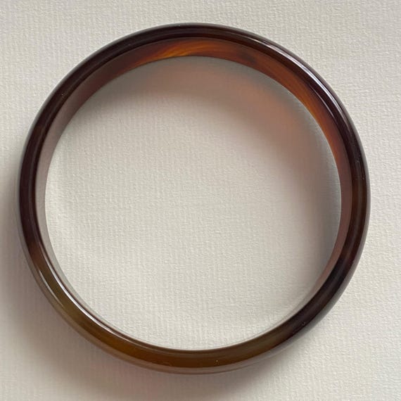 Simply Elegant Translucent Brown & Caramel Banded… - image 3