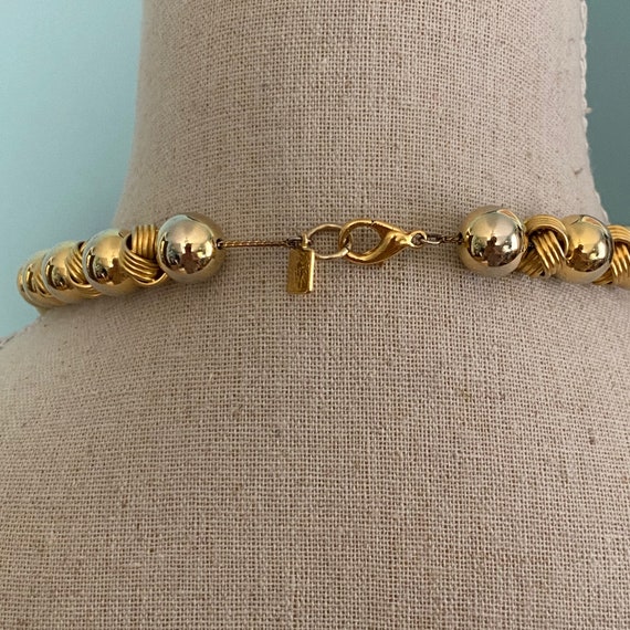 Classic ANNE KLEIN Gold Tone Round & Love Knot Be… - image 3