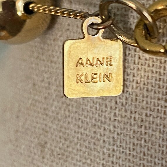 Classic ANNE KLEIN Gold Tone Round & Love Knot Be… - image 5