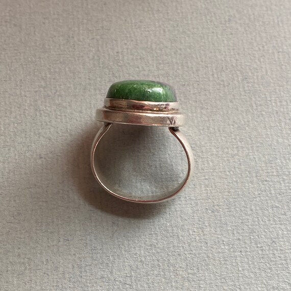 Oval Ruby Zoisite & Sterling Silver Ring - image 4