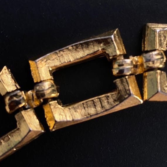Chunky Textured Gold Plated Rectangular Link Unis… - image 8