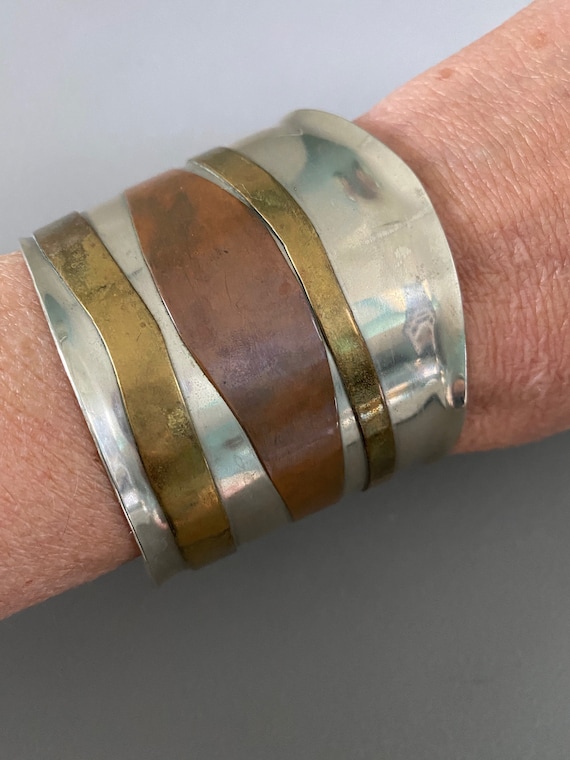 Wide metal cheap cuff bracelet