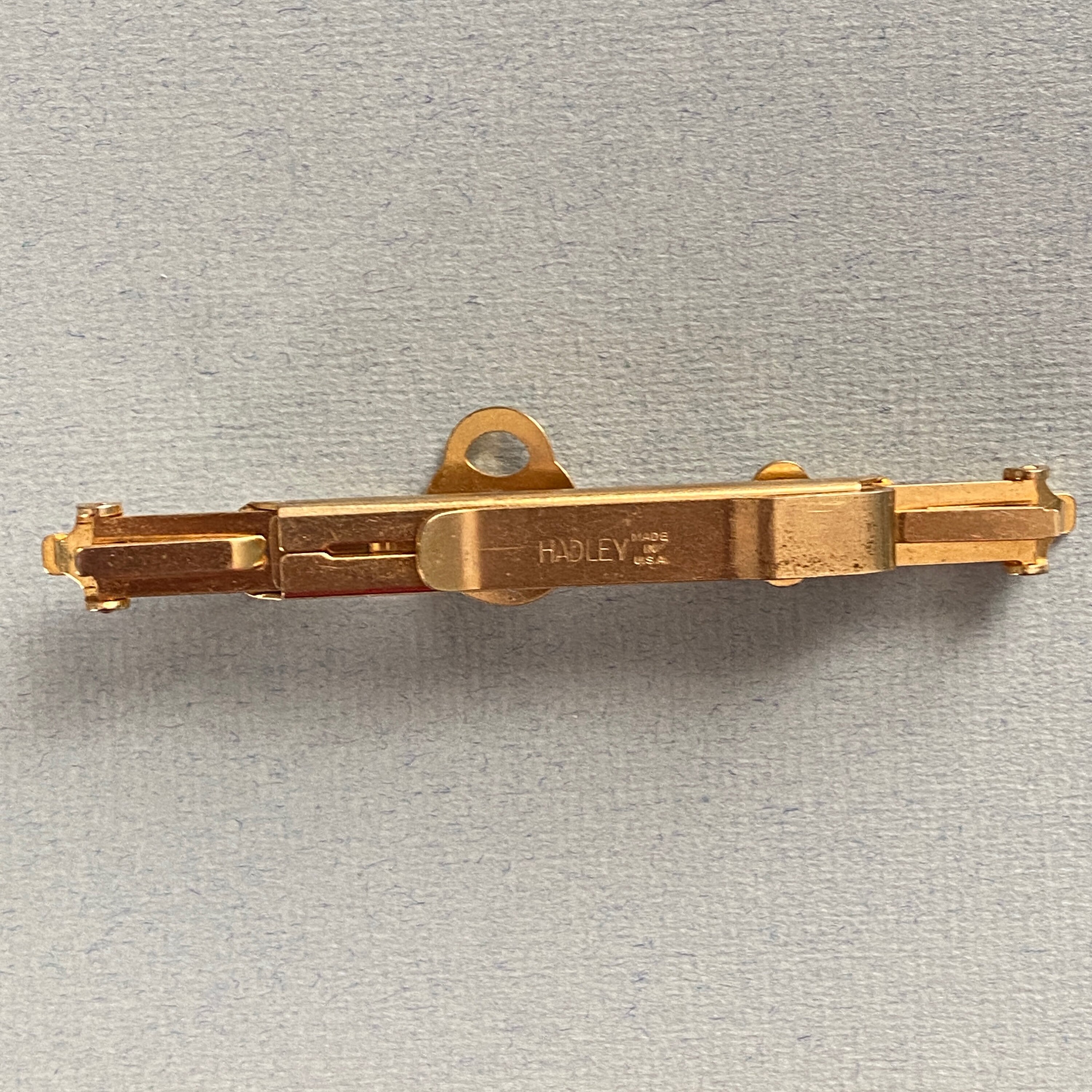 Fermoir à Cravate Vintage Hadley En Or 12 Carats - Clip Cravate Rempli Or