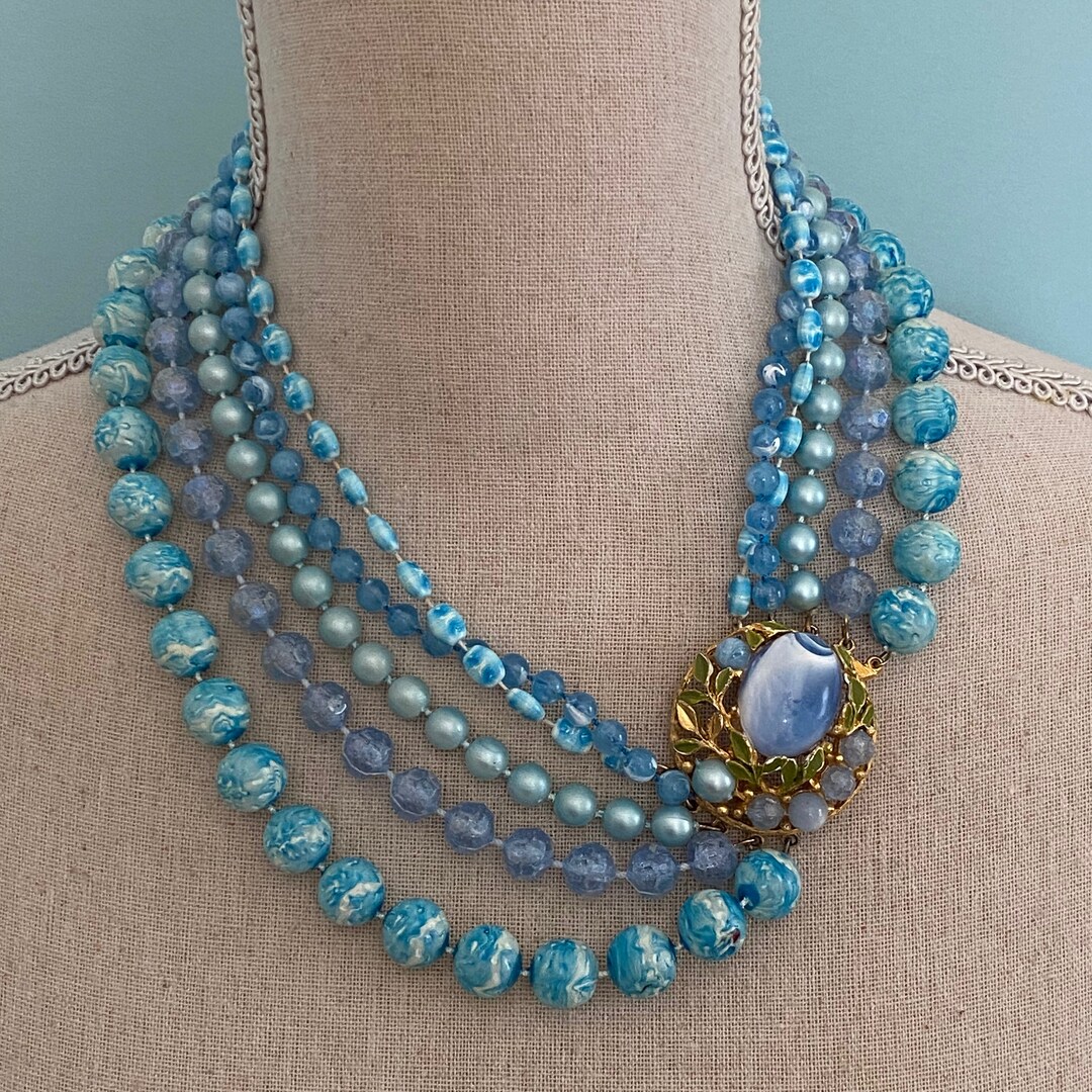 【新品】BIG SYNTHETIC RESIN BEADS NECKLACE Big Bead Plastic Resin? Necklace- 28