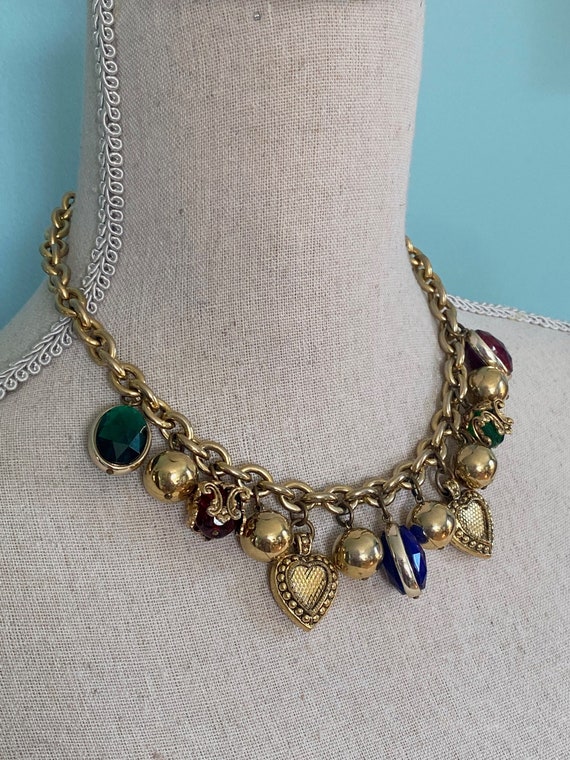 Holiday-Worthy Gold Plated & Faceted Lucite Gem S… - image 3