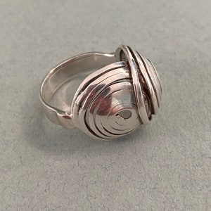 Handcrafted Modernist Sterling Silver Ring