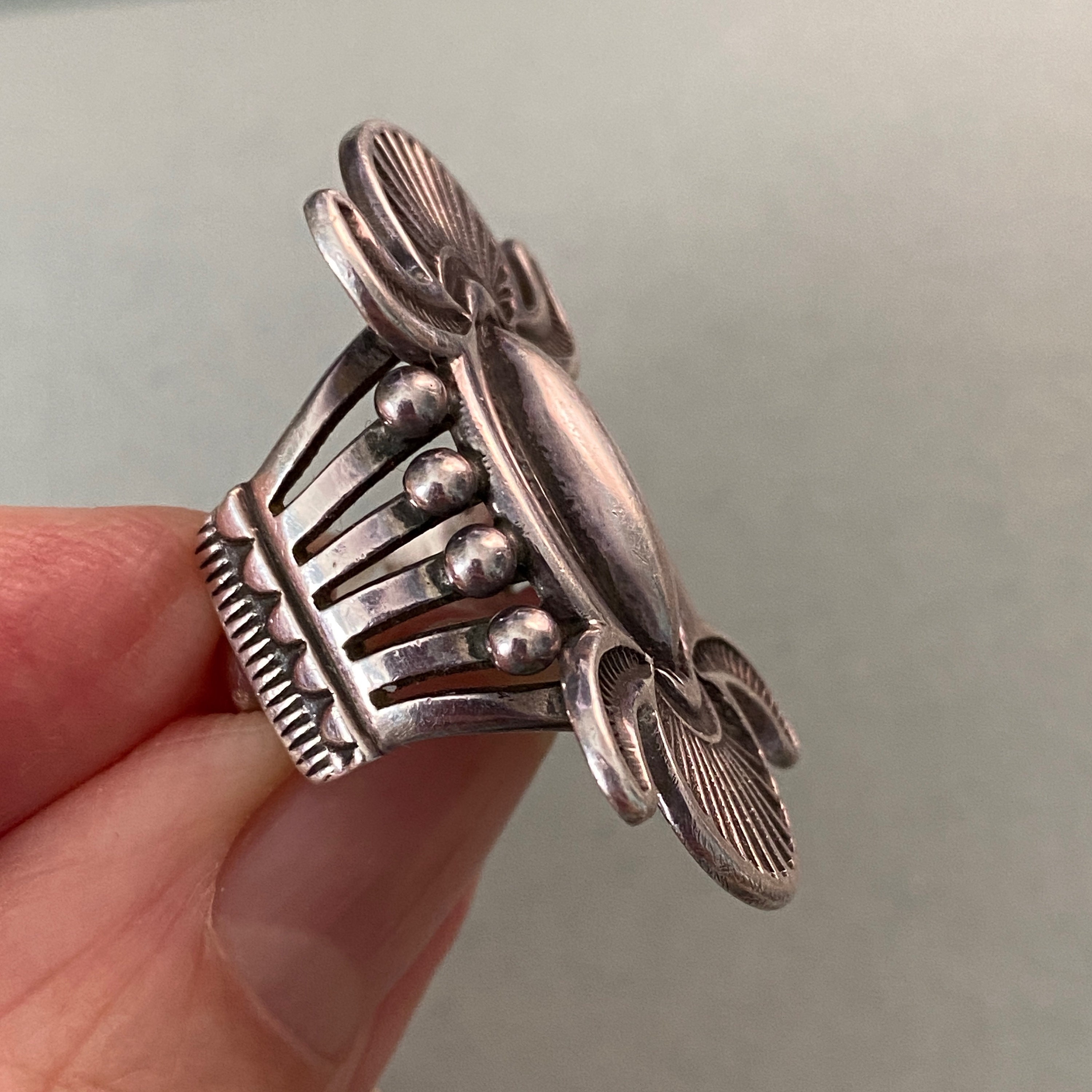 ESS (edison Sandy Smith) STERLING Navajo Ring - Etsy
