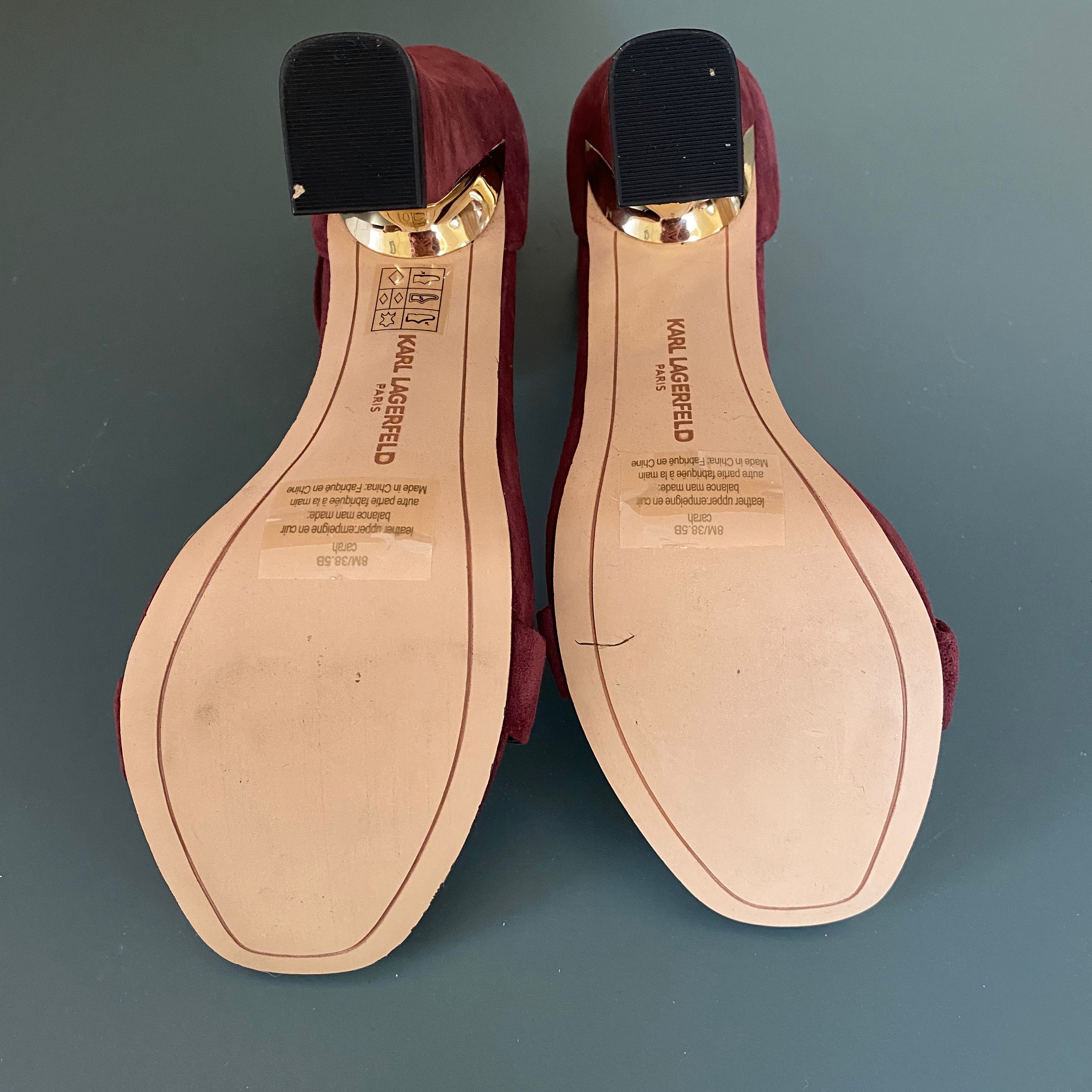 NWT! Karl Lagerfeld Paris Burgundy Leather Dress Shoes Amazon.com | KARL LAGERFELD Paris Men main image 2