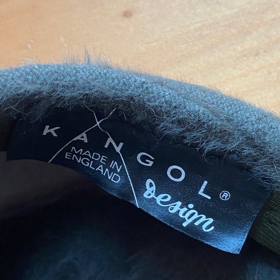 KANGOL England Moss & Forest Green Angora Wool Be… - image 3