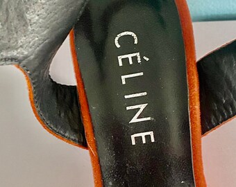 CELINE Vカットパンプス Bright Orange 36 1/2 CELINE Vカットパンプス Bright Orange 36 1/2 CELINE Vカット